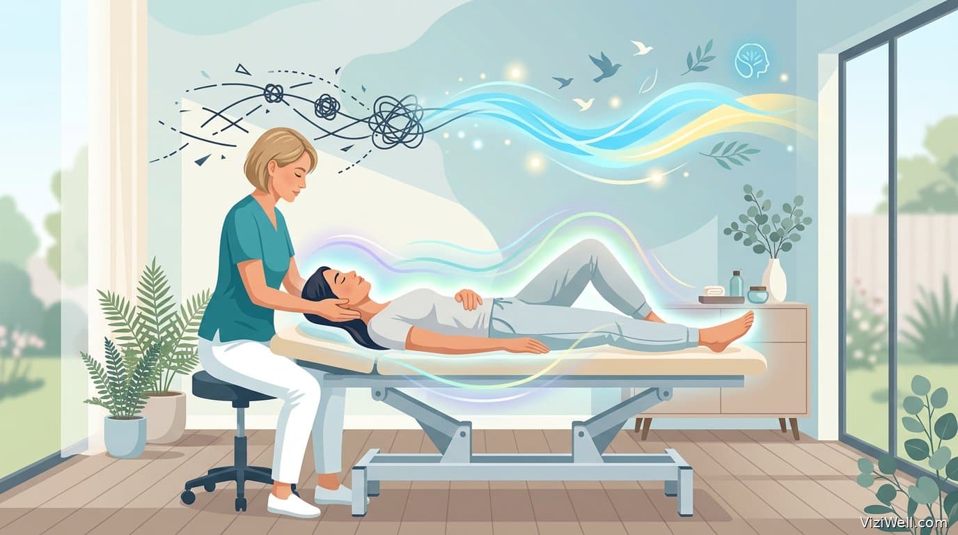 Illustration article : L'ostéopathie efficace contre anxiété, dépression et stress
