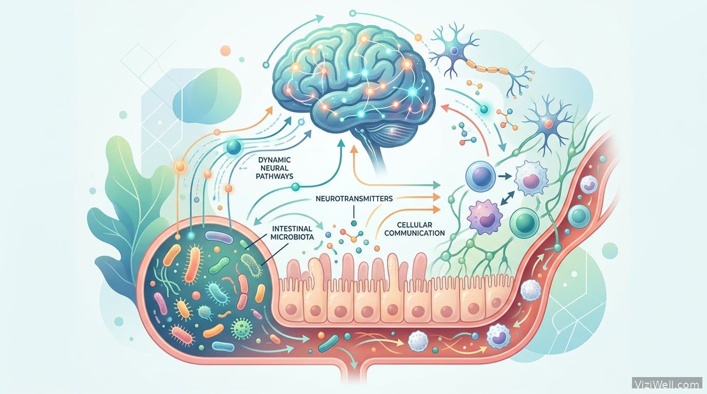 Illustration article : L'axe intestin-microbiote-cerveau et système immunitaire : pistes thérapeutiques